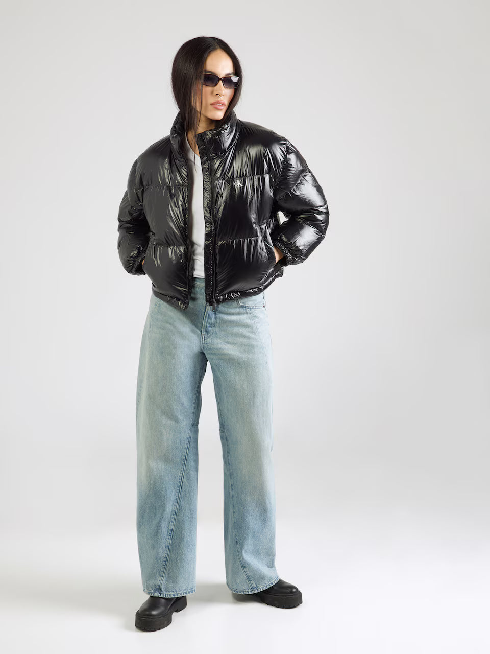 Geacă de iarnă Calvin Klein Jeans pe Negru 