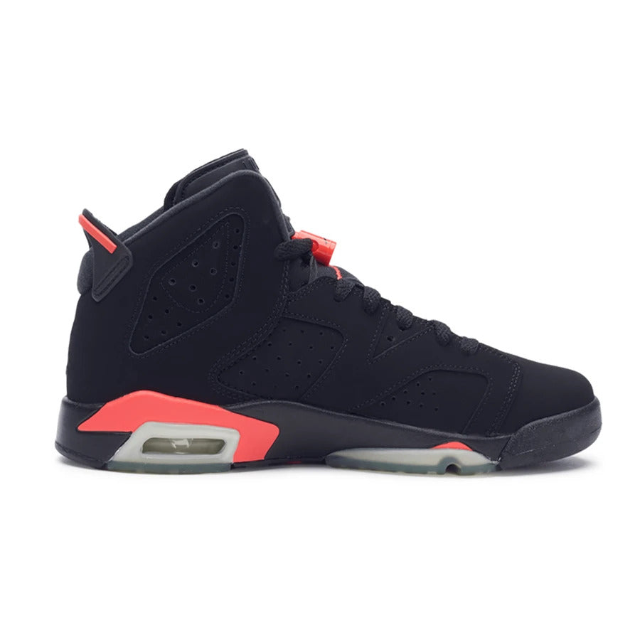 Jordan 6 Retro Infrared Black Red 2014 GS (384665-023) Youth Size 6Y-7Y For Men Comfortable High-Top, Anti-Slip And Wear-Resistant Basketball Shoes And Sports Shoes Daily Wear For Hiking In Summer
