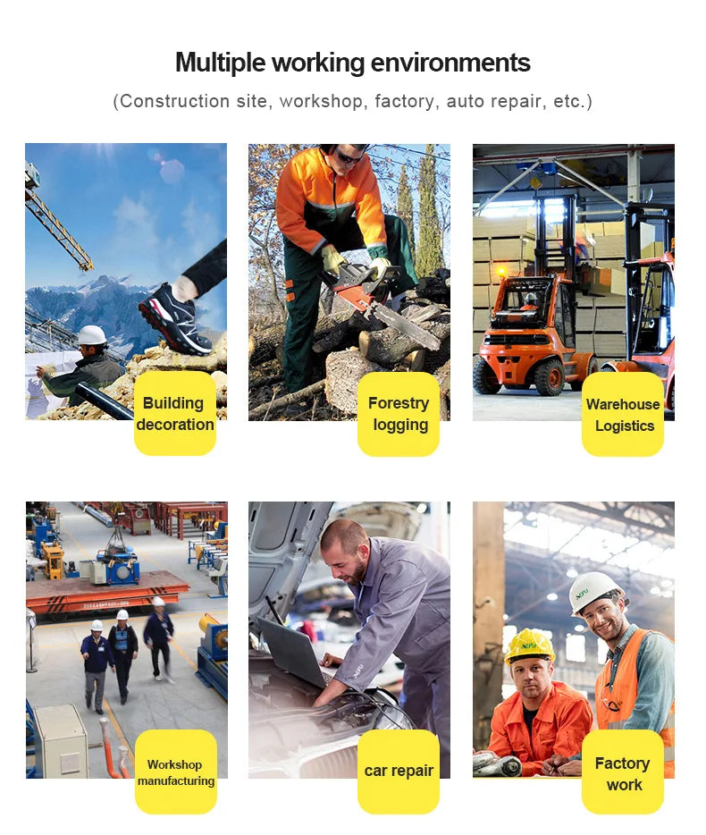 Rotating Buttons Work Safety Shoes For Women Men Steel Toe Shoes Puncture-Proof Women Work Sneakers Lightweight Protective Shoes