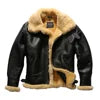 Hot Selling Custom Cool Style Best Quality New Arrival Fashionable Unisex Sheepskin Fur Coats Winter B3 Bomber Leather Jackets