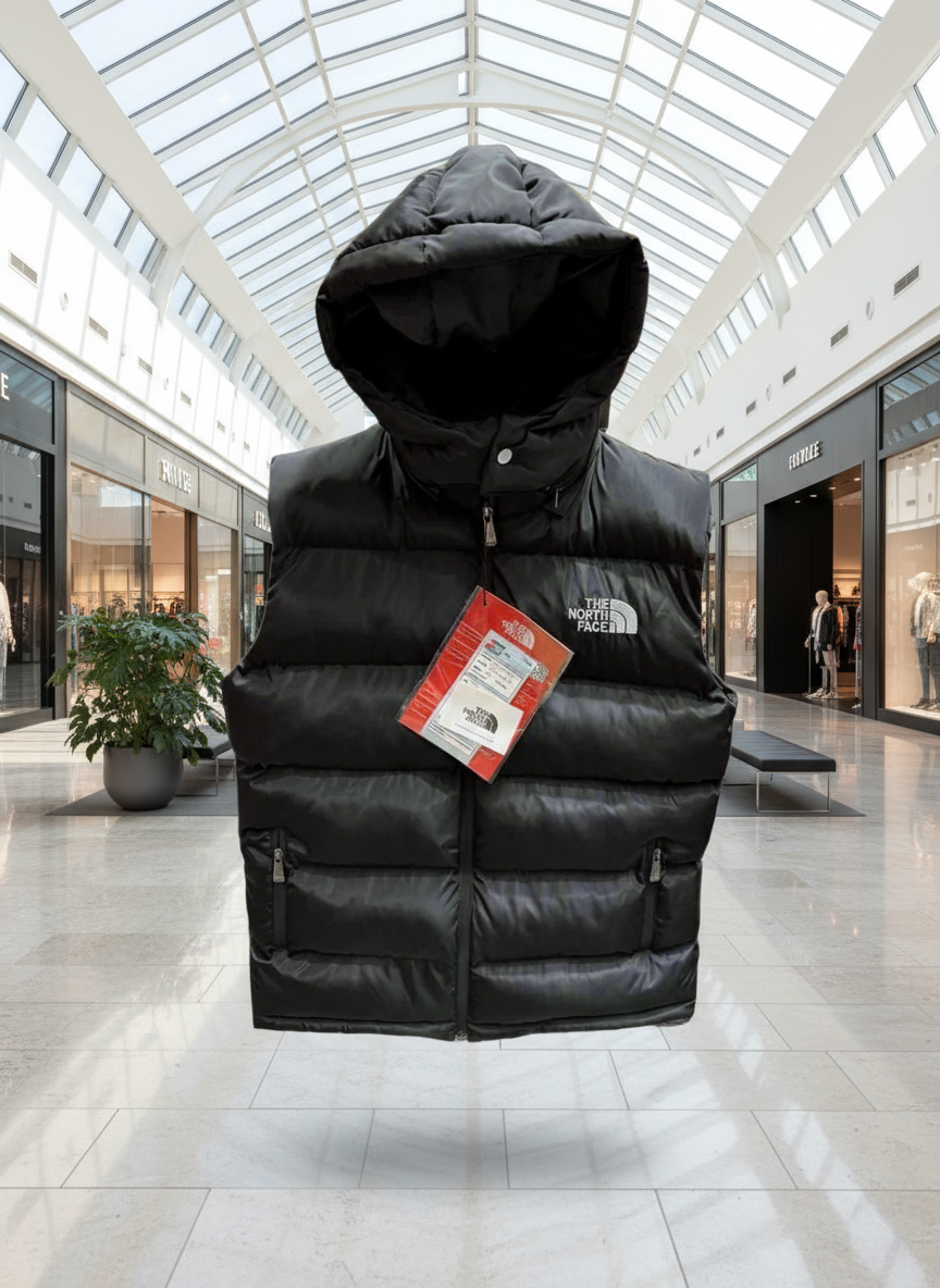 Vesta Neagră cu Glugă – The North Face