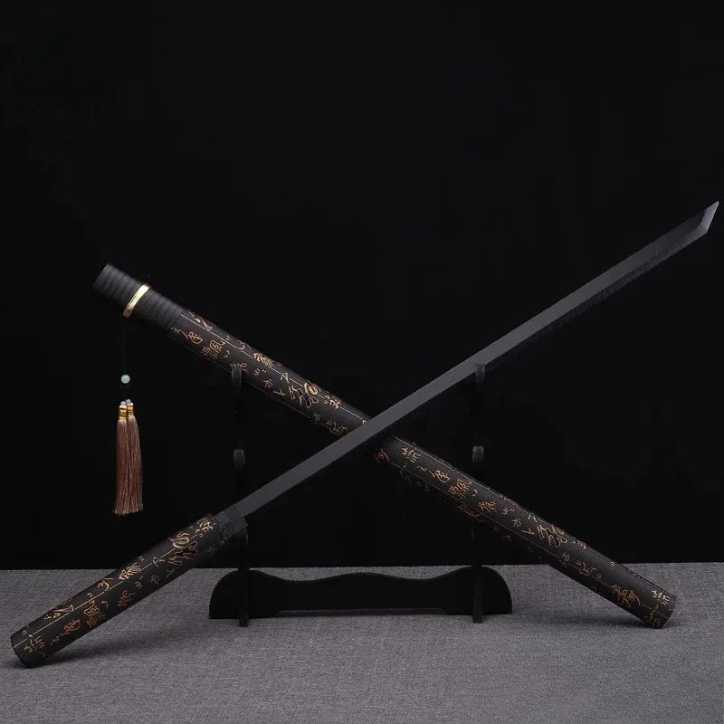 Bamboo Tang Hengdao Samurai Blade Sheathed Kendo Unbladed 100cm