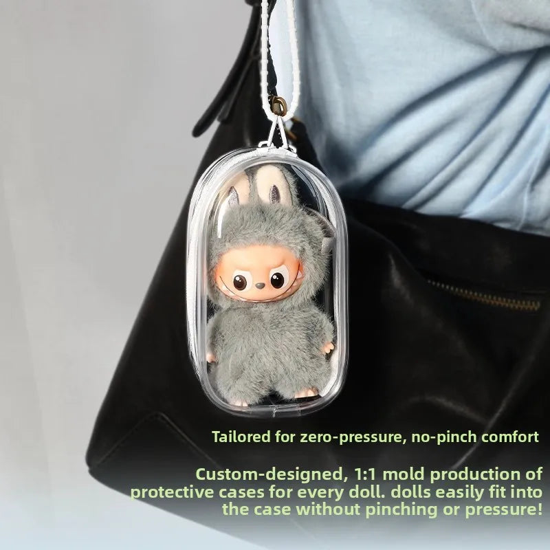 Labubu4.0 Waterproof Protective Cover Labubu Fourth-generation Dust-proof Storage Protective Cover Transparent Baby Bag