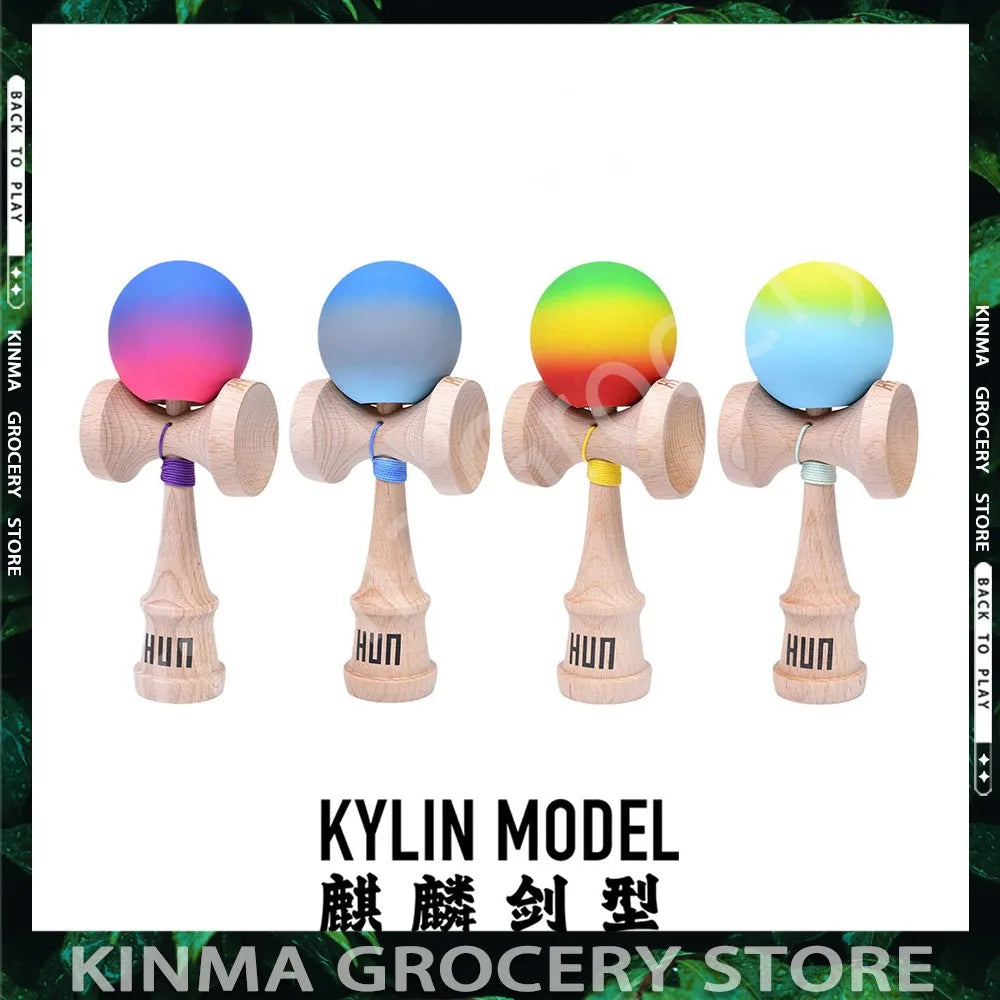 Original Hun Kendama Beginner Professionals Kendama Fagus Sylvatica Material Custom Accord With KWC New Kylin Model Kendama