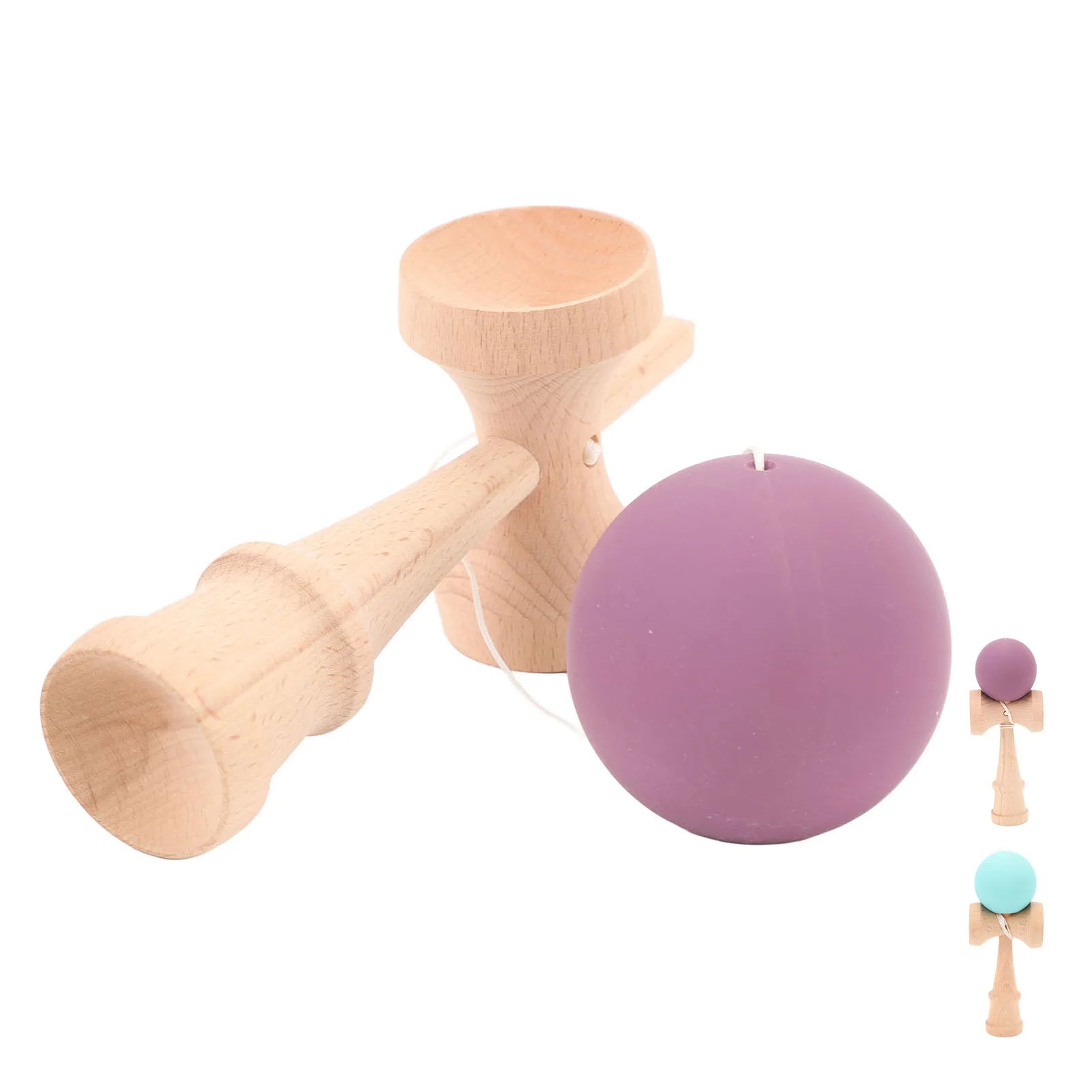 Kendama Wooden Portable Kendama Beech wood Improves Hand Eye Coordination with String for Indoor and Outdoor Wooden Kendama