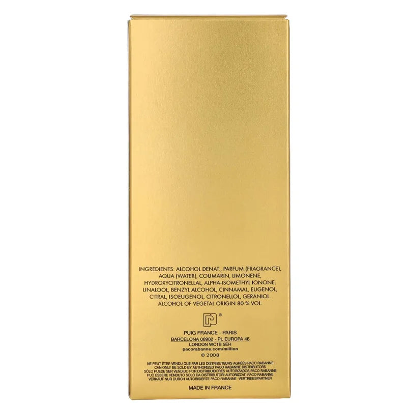 1 Million By Paco Rabanne For Men's Eau De Toilette TESTER 3.4 fl oz 100 ml Men's Cologne New in Box USA