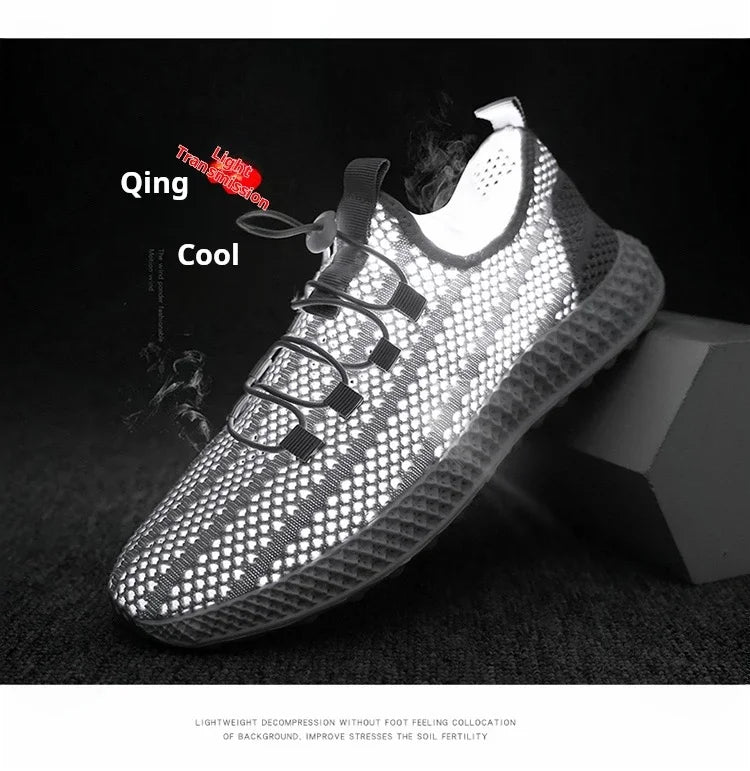 Summer Men Sports Shoes Mesh Breathable Casual Shoes 2024 New Outdoor Large Jogging Sports Shoes Men Vulcanized Shoes