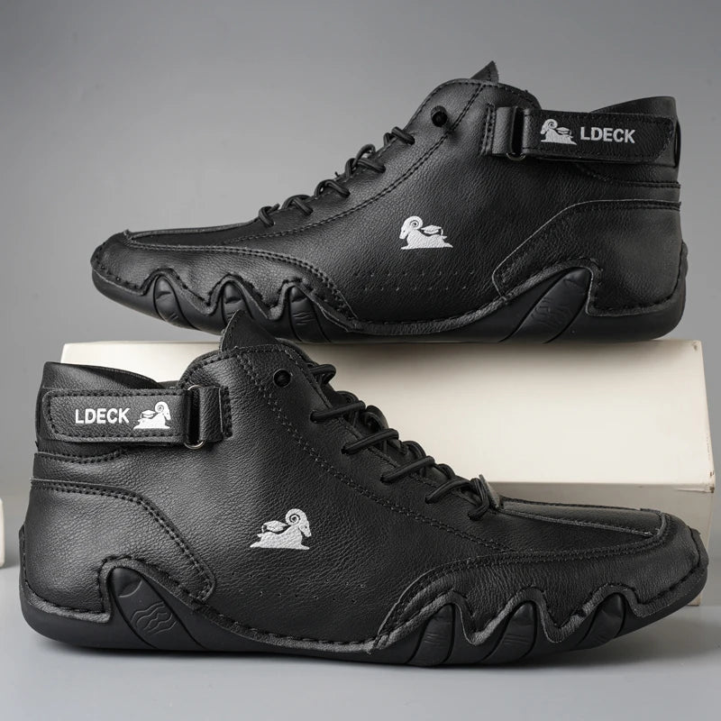 Luxury Casual Shoes Men Sneakers 2023 Male High Top Sneakers Winter Warm Designer Fashion Loafers Lace Up Shoes Men Ankle Boots