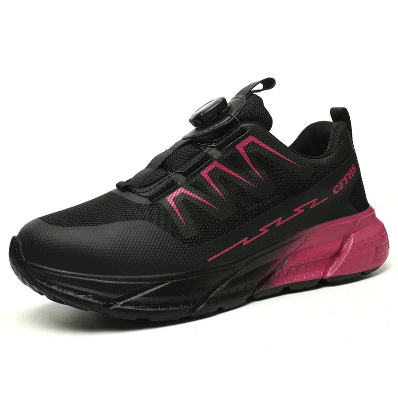 Rotating Buttons Work Safety Shoes For Women Men Steel Toe Shoes Puncture-Proof Women Work Sneakers Lightweight Protective Shoes