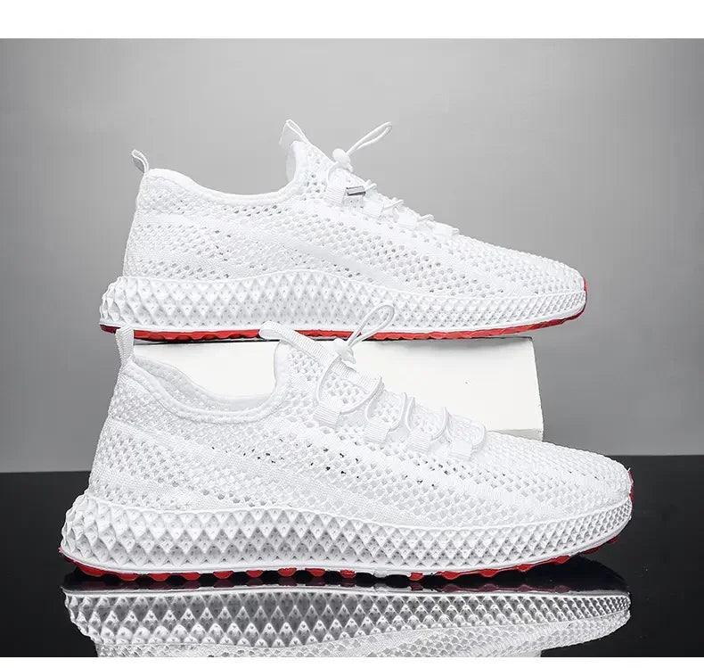 Summer Men Sports Shoes Mesh Breathable Casual Shoes 2024 New Outdoor Large Jogging Sports Shoes Men Vulcanized Shoes