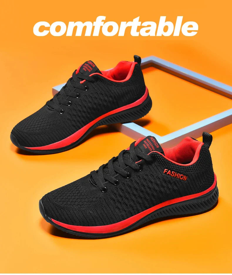 Men Running Walking Knit Shoes Fashion Casual Men Sneakers Breathable Sport Athletic Gym Lightweight Running Shoes