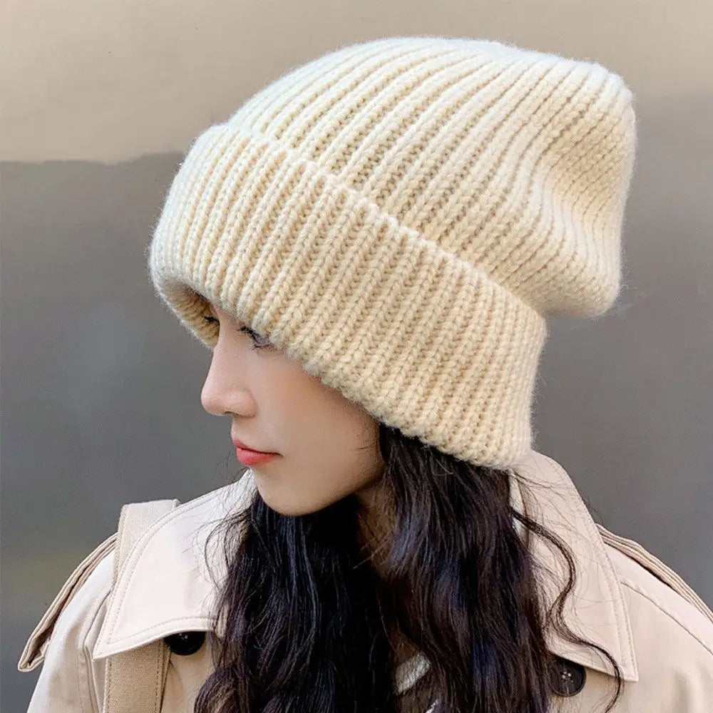 2022 Winter Warm Hats  Men Hats Solid Color Hip Hop Unisex Female Beanies for Women Casual Stacking Knitted Bonnet Caps