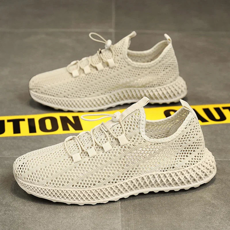 Summer Men Sports Shoes Mesh Breathable Casual Shoes 2024 New Outdoor Large Jogging Sports Shoes Men Vulcanized Shoes