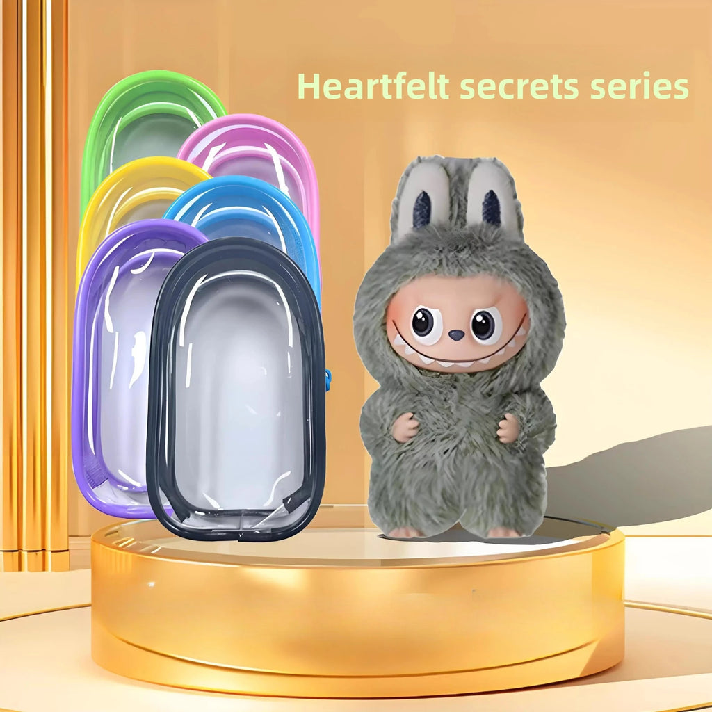 Labubu4.0 Waterproof Protective Cover Labubu Fourth-generation Dust-proof Storage Protective Cover Transparent Baby Bag