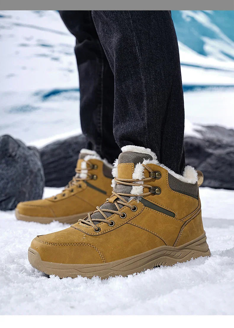 Male Boots Outdoor Non-Slip Hiking Boots Thickened Velvet Snow Boots Winter Boots Men Waterproof Snow Shoes For Man Good Quality