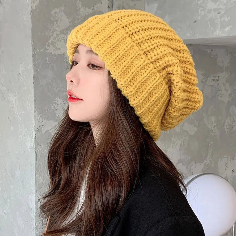 2022 Winter Warm Hats  Men Hats Solid Color Hip Hop Unisex Female Beanies for Women Casual Stacking Knitted Bonnet Caps