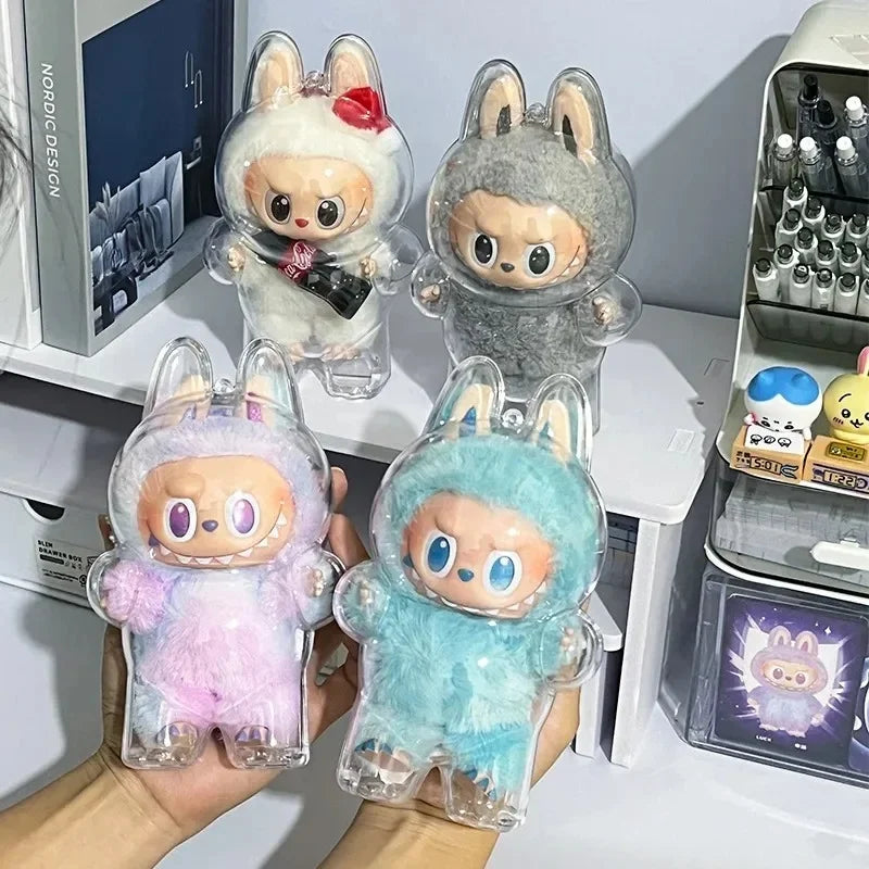 Labubu V3 Third Generation Cloth Transparent Protective Shell Accessories Standing Protective Cover Dustproof Hanging Decoration