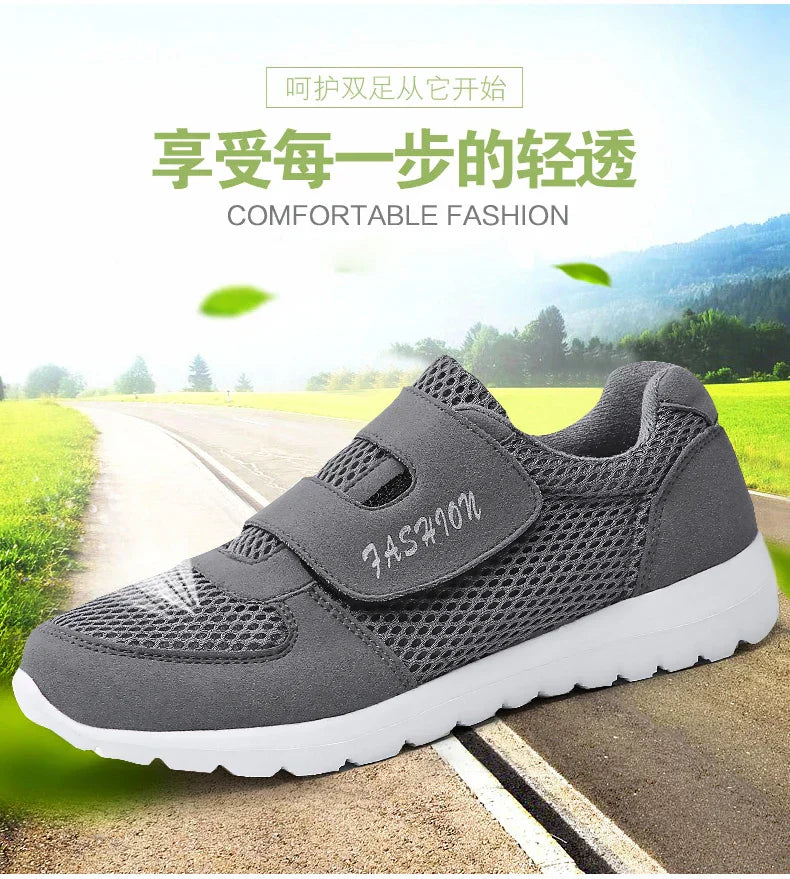 Men Mesh Sneakers Breathable Sport Running Jogging Shoes Comfort Walking Lightweight Flats Vulcanize Tenis Shoes Footwear