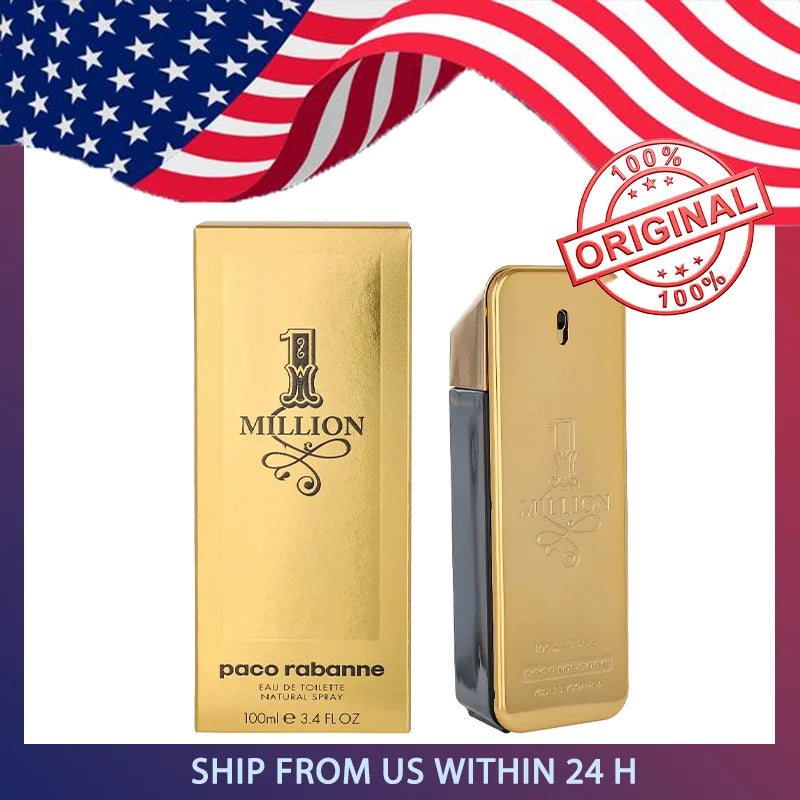 1 Million By Paco Rabanne For Men's Eau De Toilette TESTER 3.4 fl oz 100 ml Men's Cologne New in Box USA