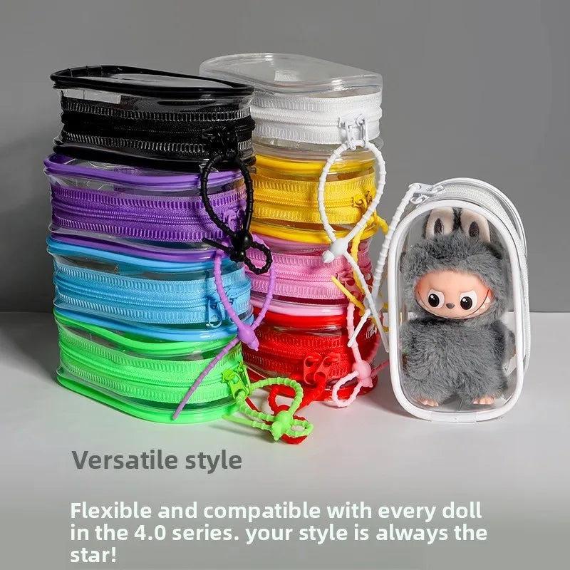 Labubu4.0 Waterproof Protective Cover Labubu Fourth-generation Dust-proof Storage Protective Cover Transparent Baby Bag