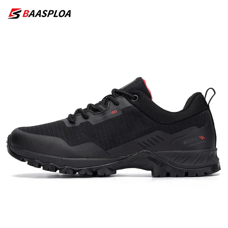 Baasploa Men's Anti-Skid and Wear-Resistant Hiking Travel Shoes Fashion Waterproof Outdoor Sneaker Comfortable Male Sport Shoes