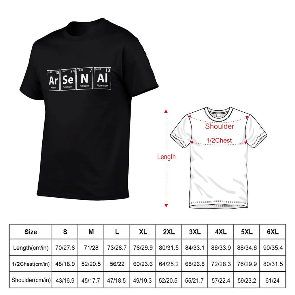 Arsenal (Ar-Se-N-Al) Periodic Elements Spelling T-Shirt graphic shirts valentines clothes man clothes luxury clothes men