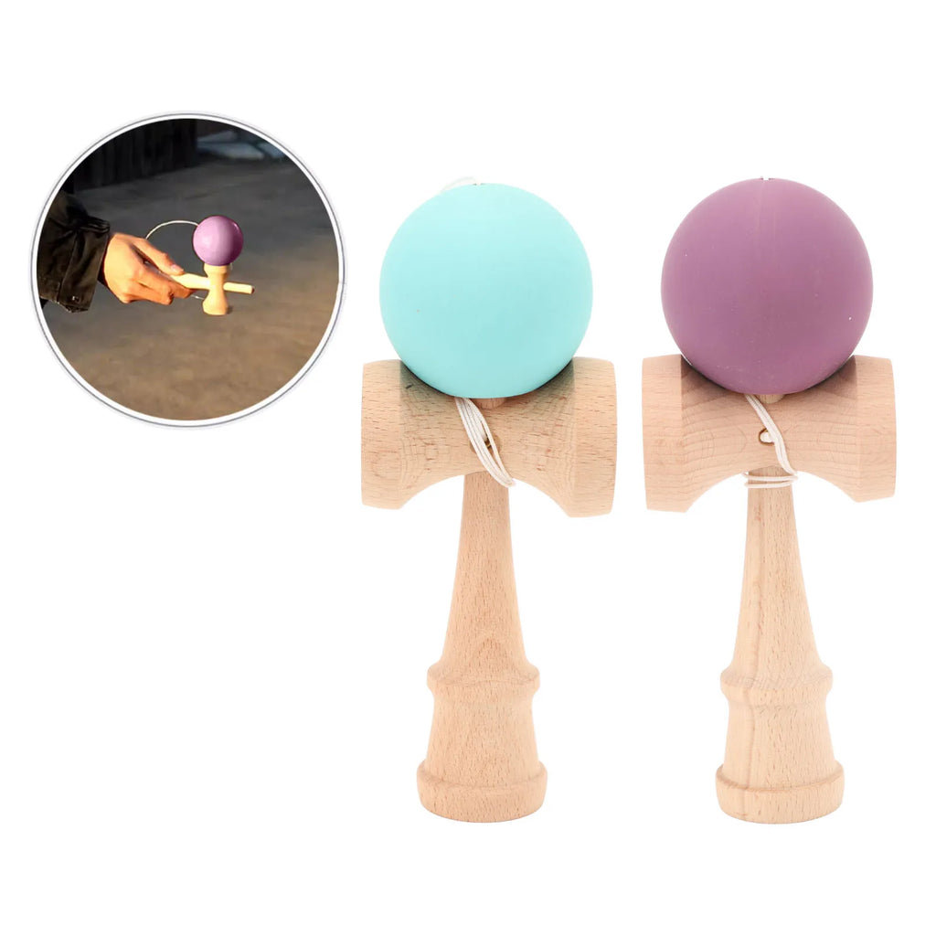 Kendama Wooden Portable Kendama Beech wood Improves Hand Eye Coordination with String for Indoor and Outdoor Wooden Kendama