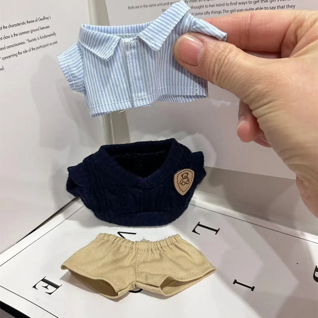 Labubu 17cm Clothes Outfit Accessories For The Monster Dolls Clothing Kid Gift Shirt Sweater Pants Shoes Student Uniforms