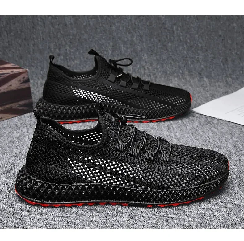 Summer Men Sports Shoes Mesh Breathable Casual Shoes 2024 New Outdoor Large Jogging Sports Shoes Men Vulcanized Shoes