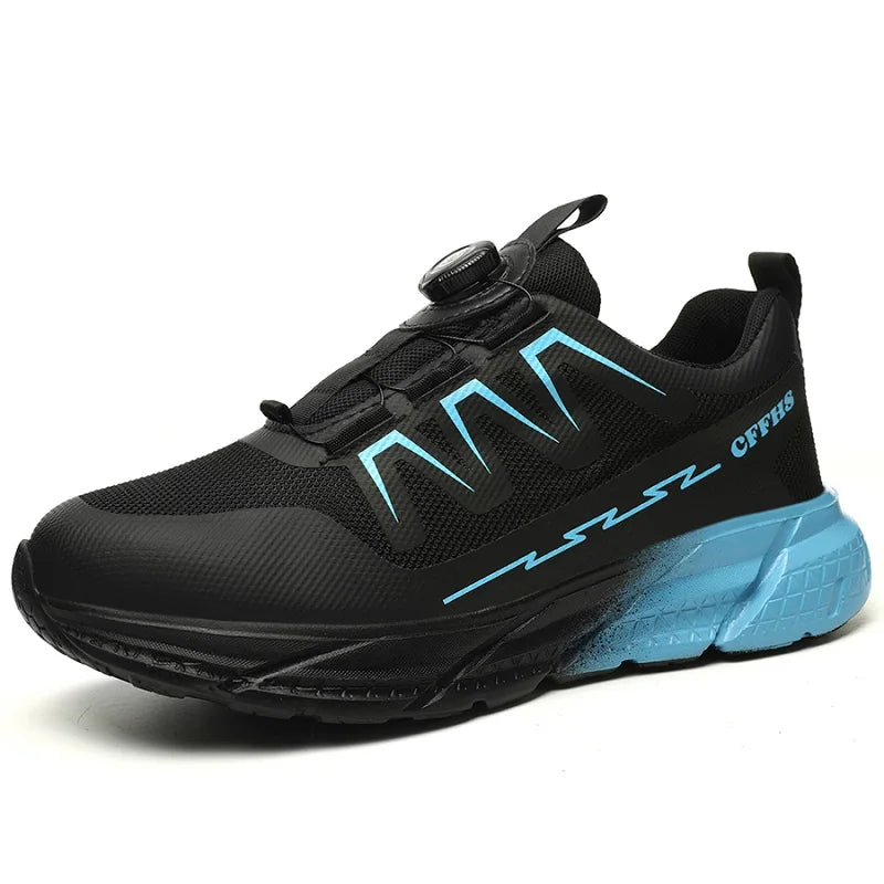 Rotating Buttons Work Safety Shoes For Women Men Steel Toe Shoes Puncture-Proof Women Work Sneakers Lightweight Protective Shoes