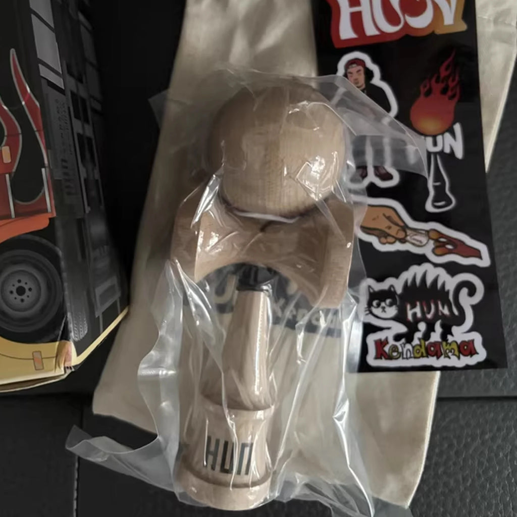 Spot Goods Hun Kendama Novice Beginners Kylin Model Viscous Paint Customized Professional Competitive Competition Kendama Gifts