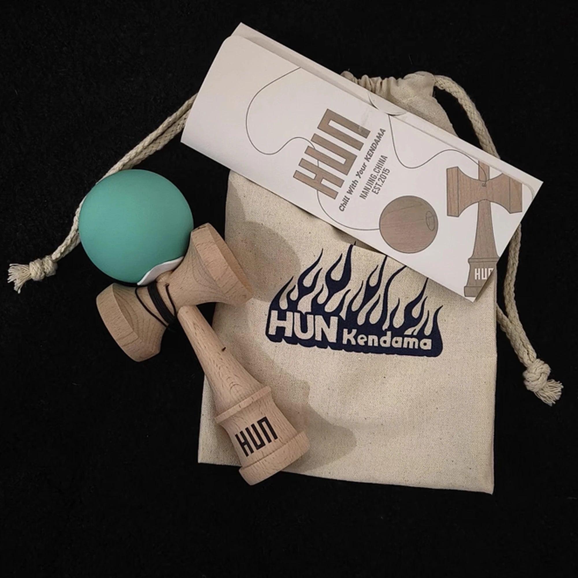 Spot Goods Hun Kendama Novice Beginners Kylin Model Viscous Paint Customized Professional Competitive Competition Kendama Gifts