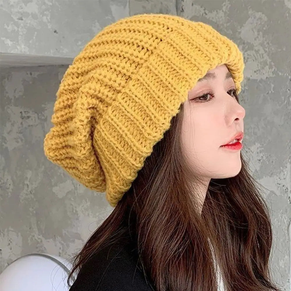 2022 Winter Warm Hats  Men Hats Solid Color Hip Hop Unisex Female Beanies for Women Casual Stacking Knitted Bonnet Caps