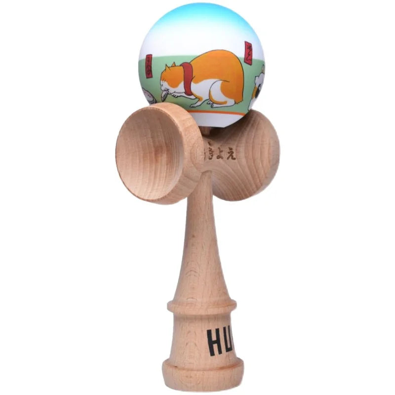 Original Hun Kendama Beginner Professionals Kendama Maple Fagus Sylvatica Material Accord With KWC Relieve Stress Portable Gifts