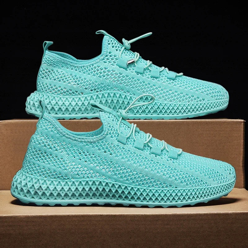 Summer Men Sports Shoes Mesh Breathable Casual Shoes 2024 New Outdoor Large Jogging Sports Shoes Men Vulcanized Shoes
