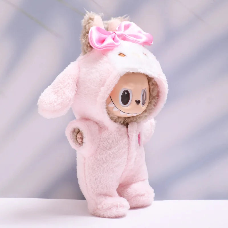 Mini Labubu 17cm Doll Fashion Outfit with Hat & Shoes for Labubu II Cultivate Sitting Party