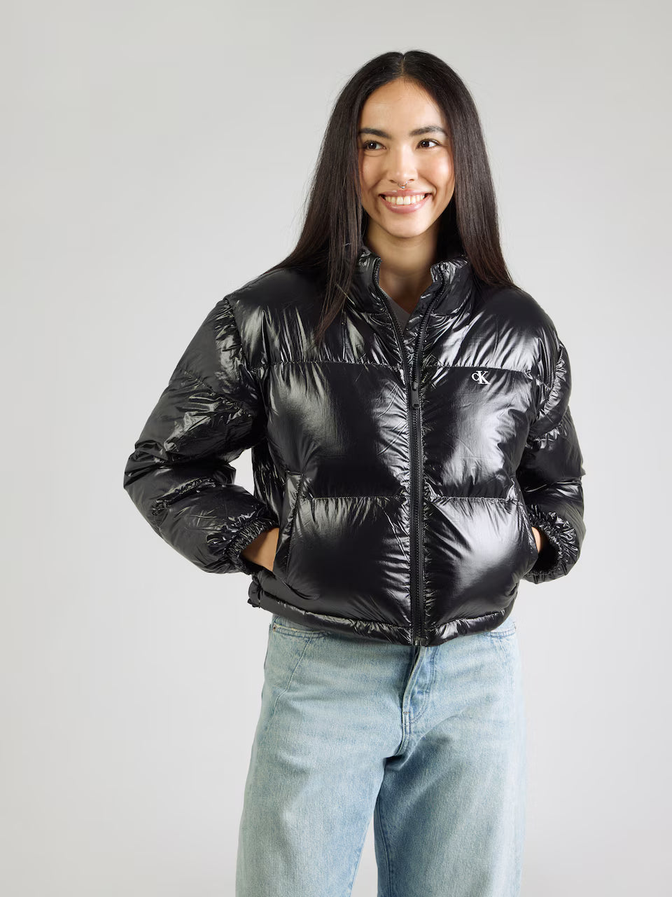 Geacă de iarnă Calvin Klein Jeans pe Negru 