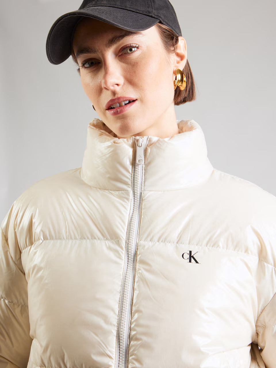 Geacă de iarnă Calvin Klein Jeans pe Alb 