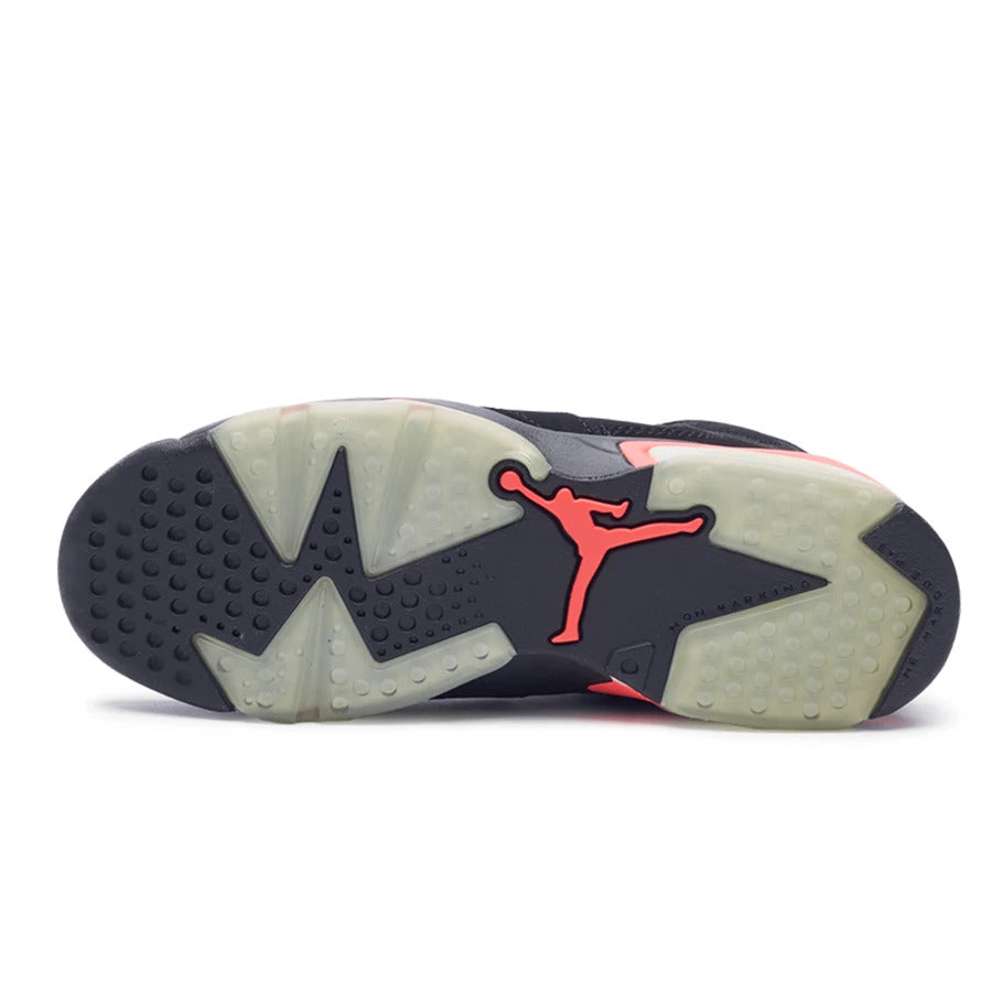 Jordan 6 Retro Infrared Black Red 2014 GS (384665-023) Youth Size 6Y-7Y For Men Comfortable High-Top, Anti-Slip And Wear-Resistant Basketball Shoes And Sports Shoes Daily Wear For Hiking In Summer